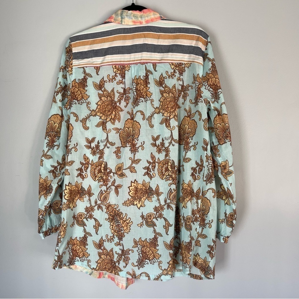 NWT Soft Surroundings Descansa Tunic Mixed Print Embroidered Size Large - Picture 10 of 14